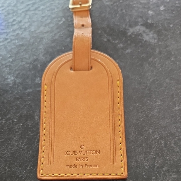 Louis Vuitton Tan Leather Luggage Tag - Picture 1 of 6